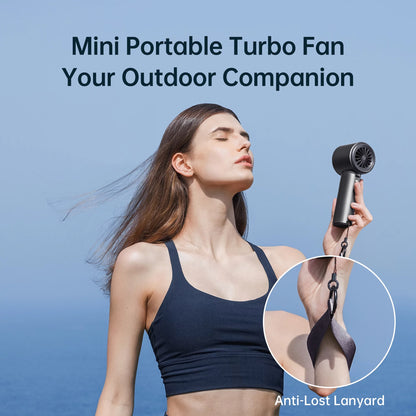 Portable Handheld Fan, Speed [1-100] Adjustable Turbo Mini Fan, 5000Mah Battery Rechargeable Personal Fan with Metal Body, Digital Display, for Women Men Travel/Camping/Outdoor