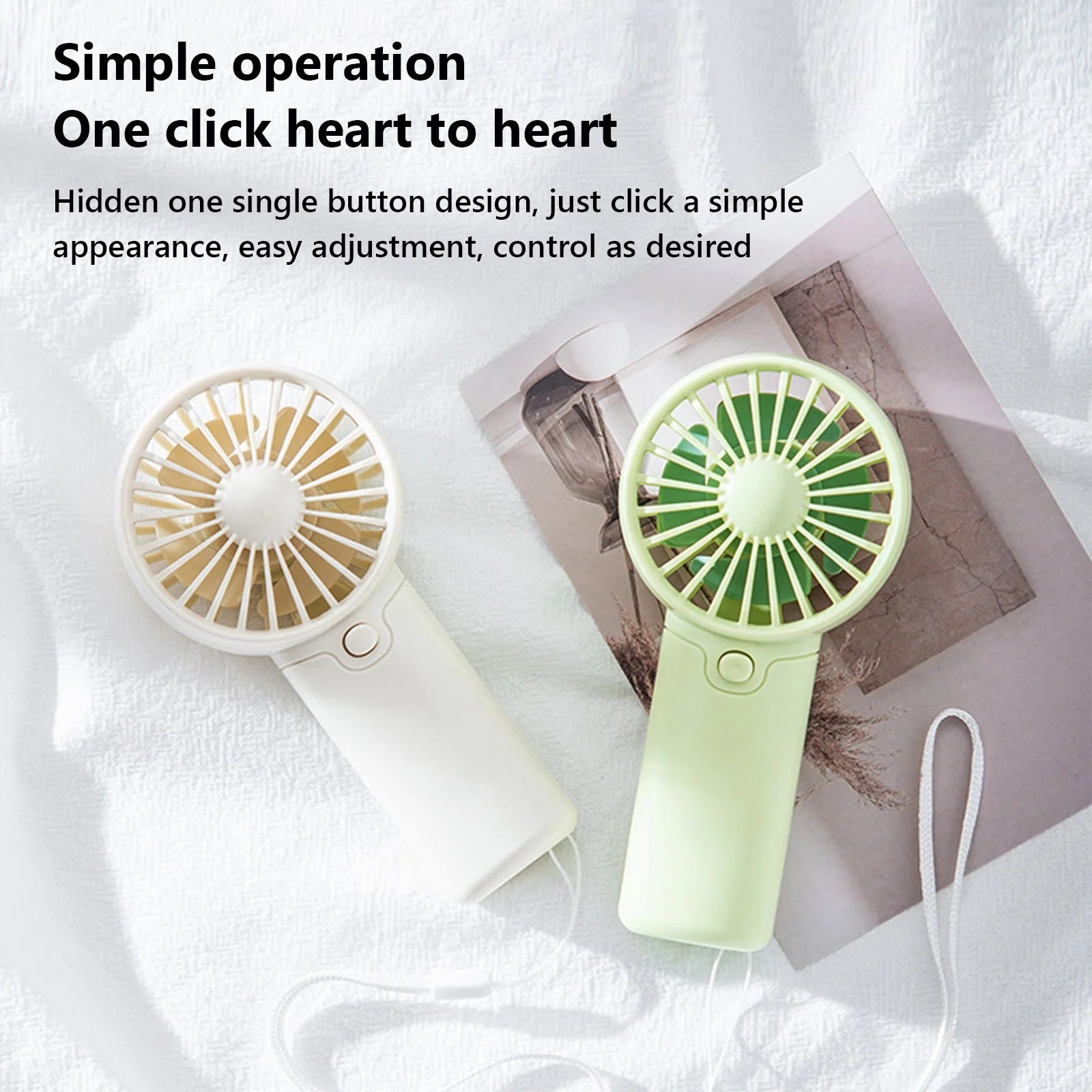 Mini Handheld Fan, Battery Operated, Portable Fan Rechargeable Personal Small Fan Portable Fan Rechargeable Fan Portable Eyelash Fan for Travel Indoor Outdoor