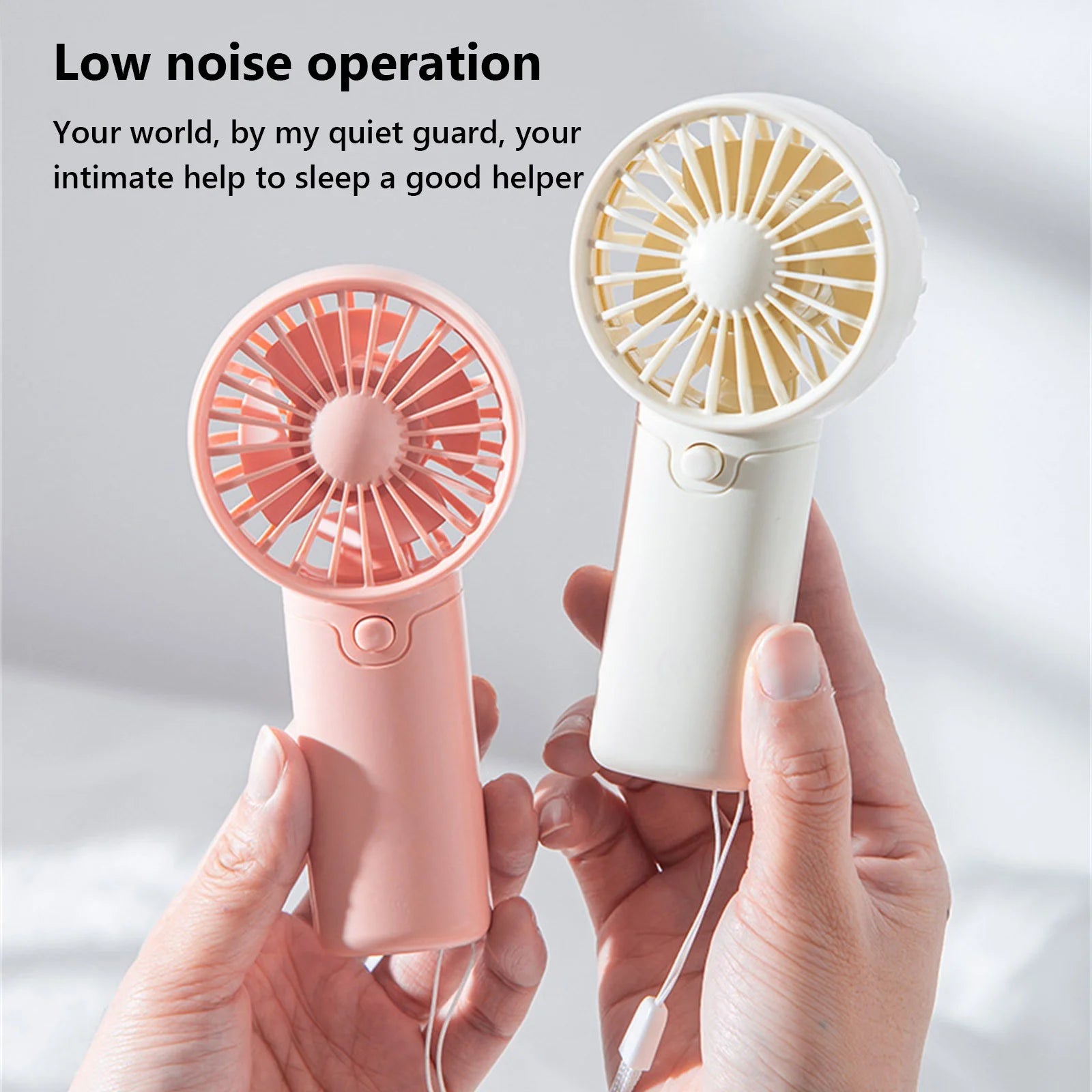 Mini Handheld Fan, Battery Operated, Portable Fan Rechargeable Personal Small Fan Portable Fan Rechargeable Fan Portable Eyelash Fan for Travel Indoor Outdoor