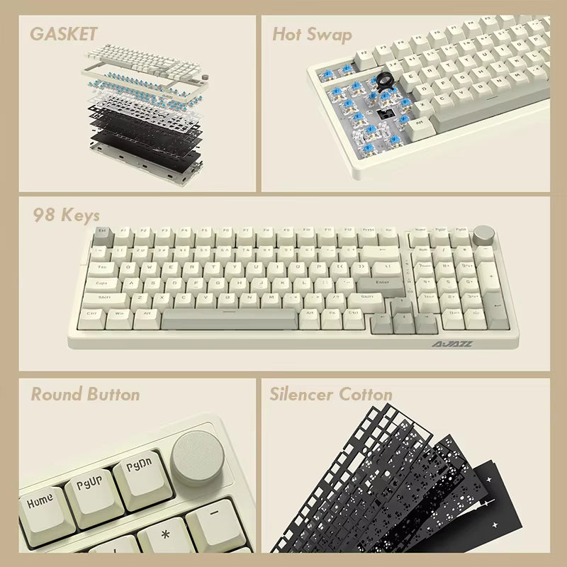 AK992 Wired Keyboard Backlight Keyboard Mechanical Gaming Keyboard for Computer Office Gaming